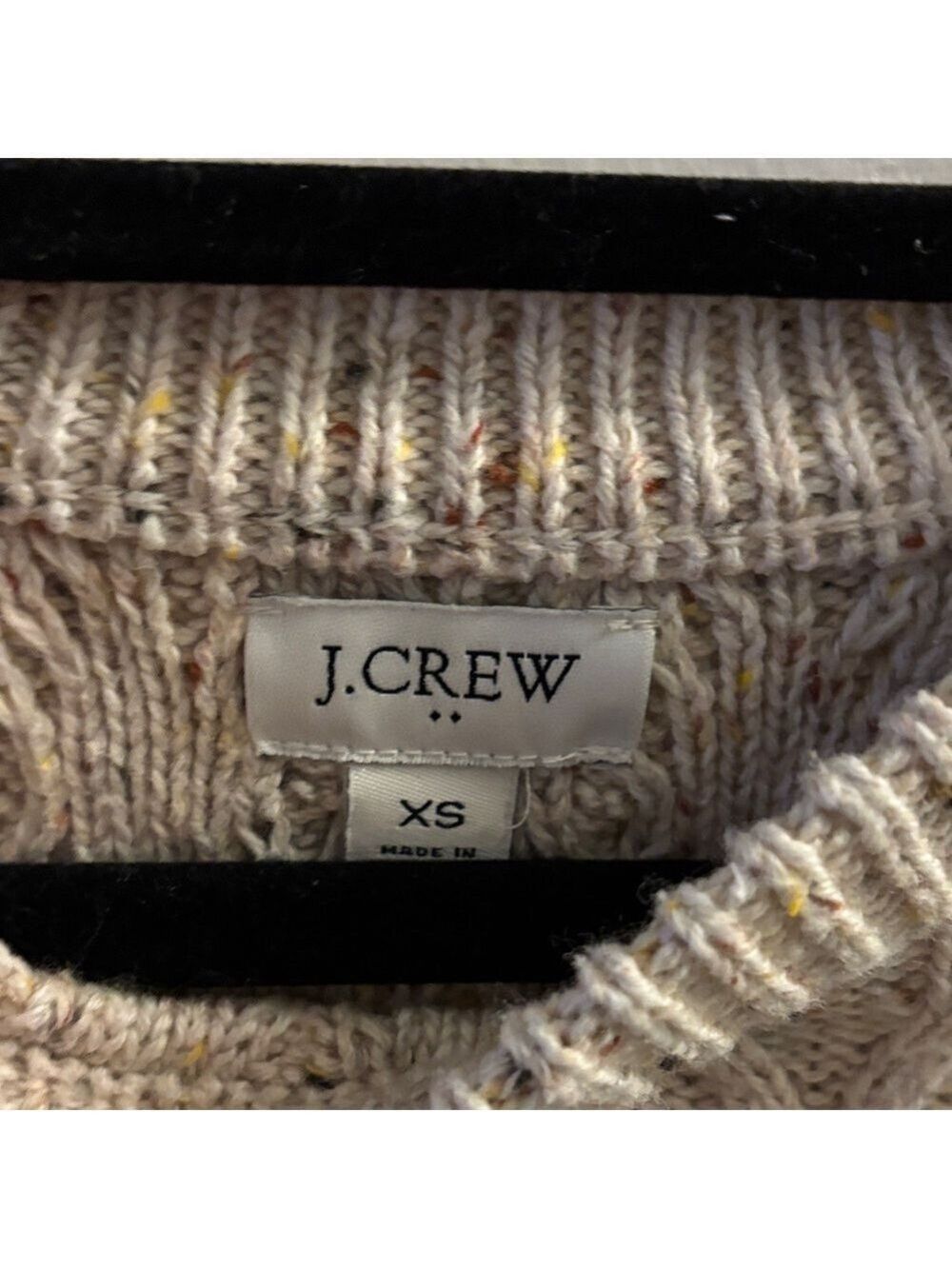 J. Crew Factory Textured Knit Sweater in Beige Speckled - Picture 2 of 5